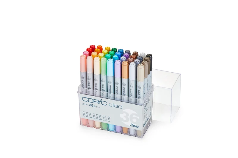 Copic Ciao 36-Color Marker Set for Vibrant Art Creations