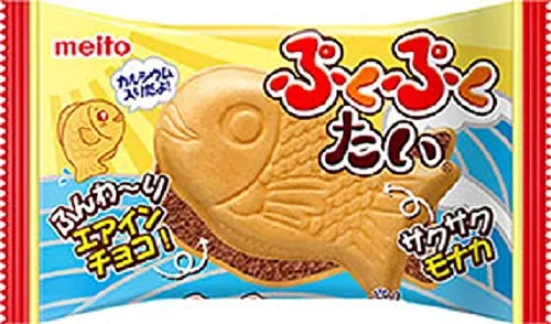 Meito Industry Pukupuku Tai Taiyaki Chocolate Wafer Fish 1 pack
