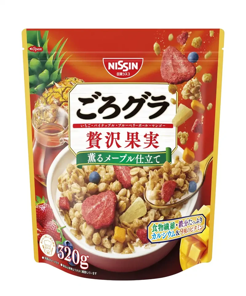 Nissin Foods Gorogura Mixed Fruits Chocolate Granola Cereal 320G