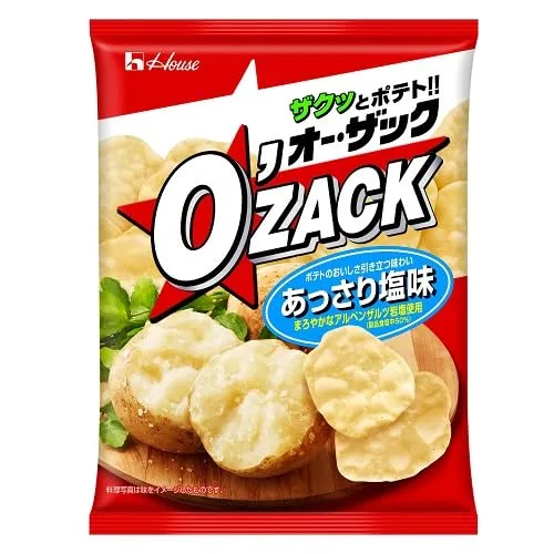 House Foods O'Zack Lightly Salted Seaweed Potato Chips 55G Single pack