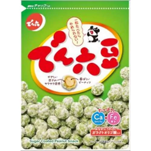 Denroku Mame Sugar Coated Peanut Snack 95g Pack of 12 Crunchy Treats