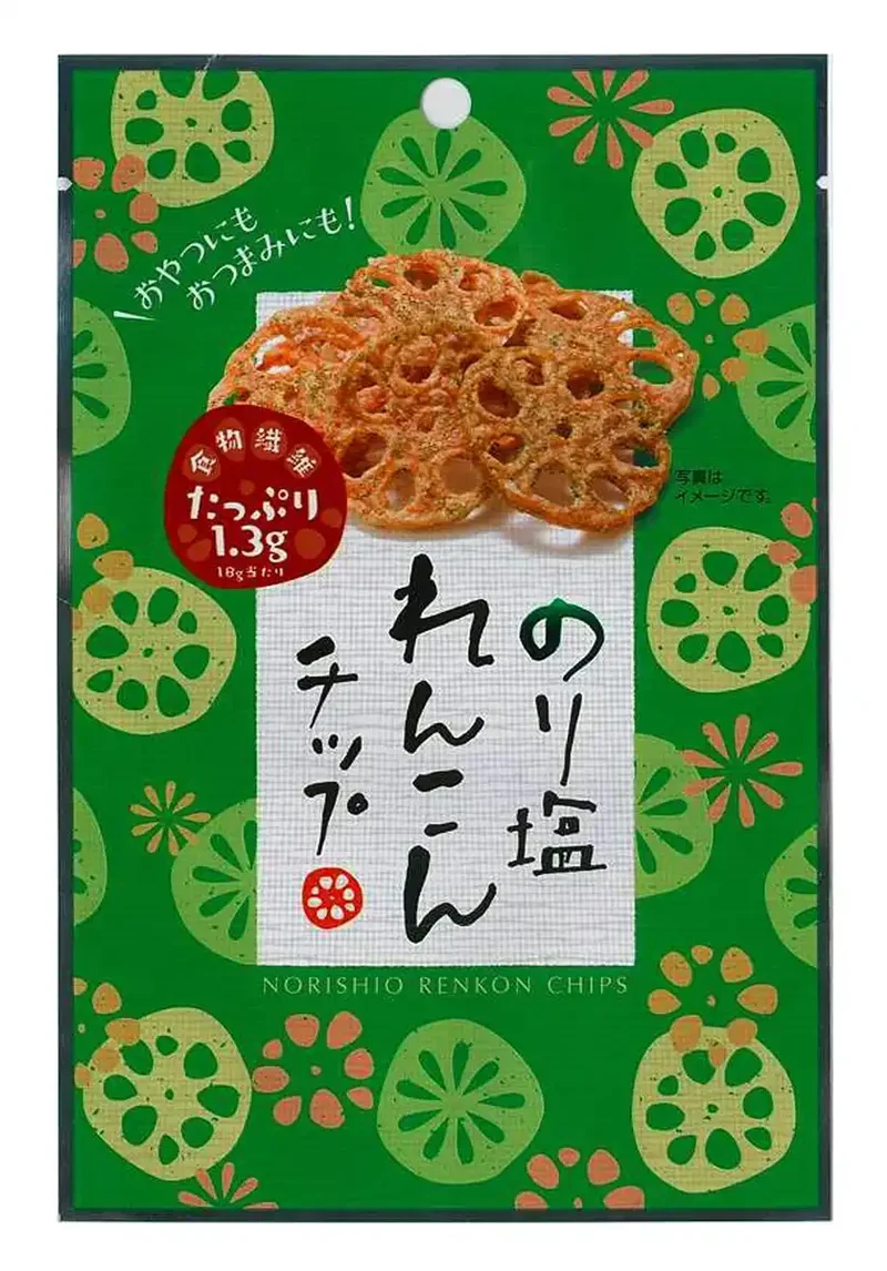 A Lot Of People Sokan Nori Renkon Japanese Seaweed Lotus Root Chips 18G