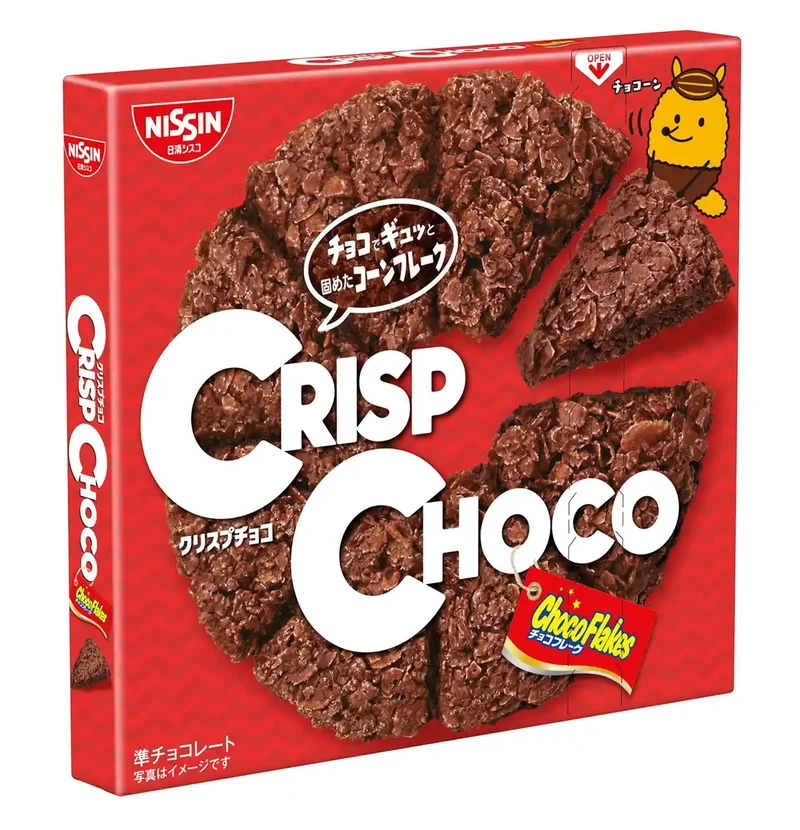 Nissin Foods Crisp Choco Chocolate Cornflakes Snack Pack of single