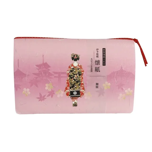 A Shirt Kamiiso Kimono Maiko Kaishi Iyo Washi Paper and Case Set