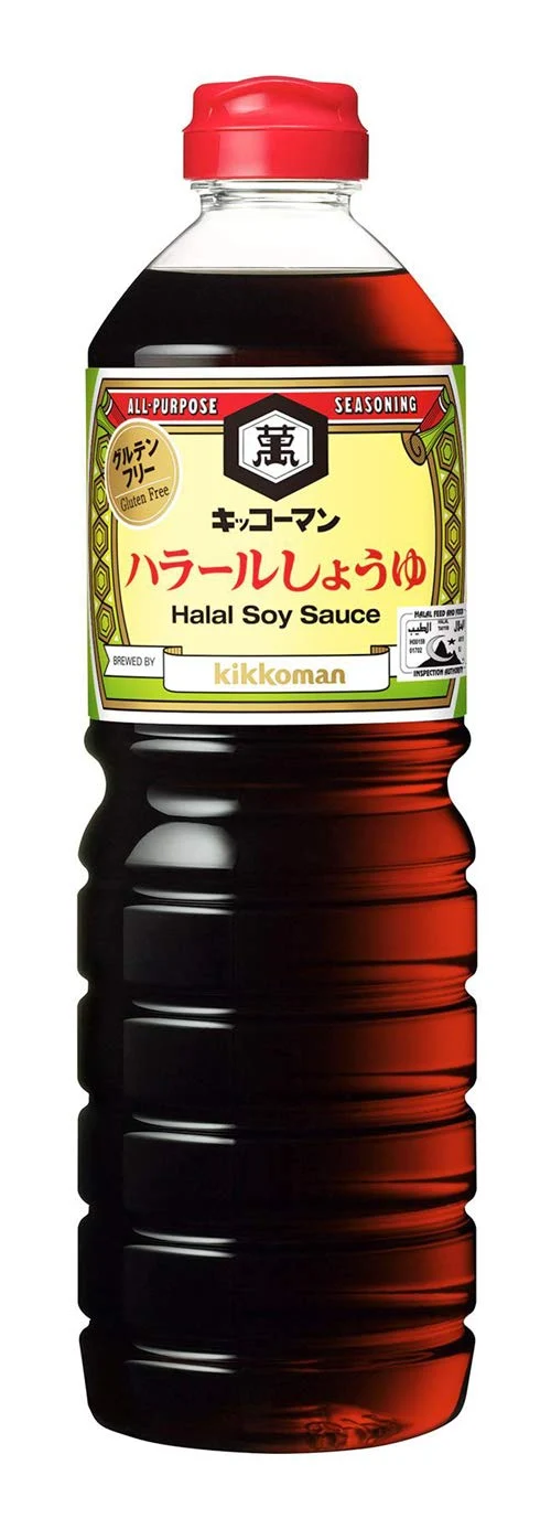 Kikkoman Halal Gluten-Free Japanese Soy Sauce 1L - Authentic Flavor