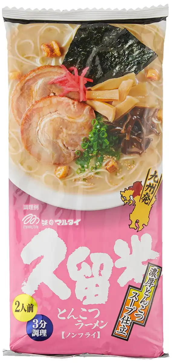 Marutai Kurume Rich Tonkotsu Ramen 194G Authentic Japanese Noodles