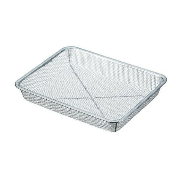 Shinetsu Works Japanese Stainless Steel Rectangle Mesh Colander 6.5 Mesh No.15 298X235Mm