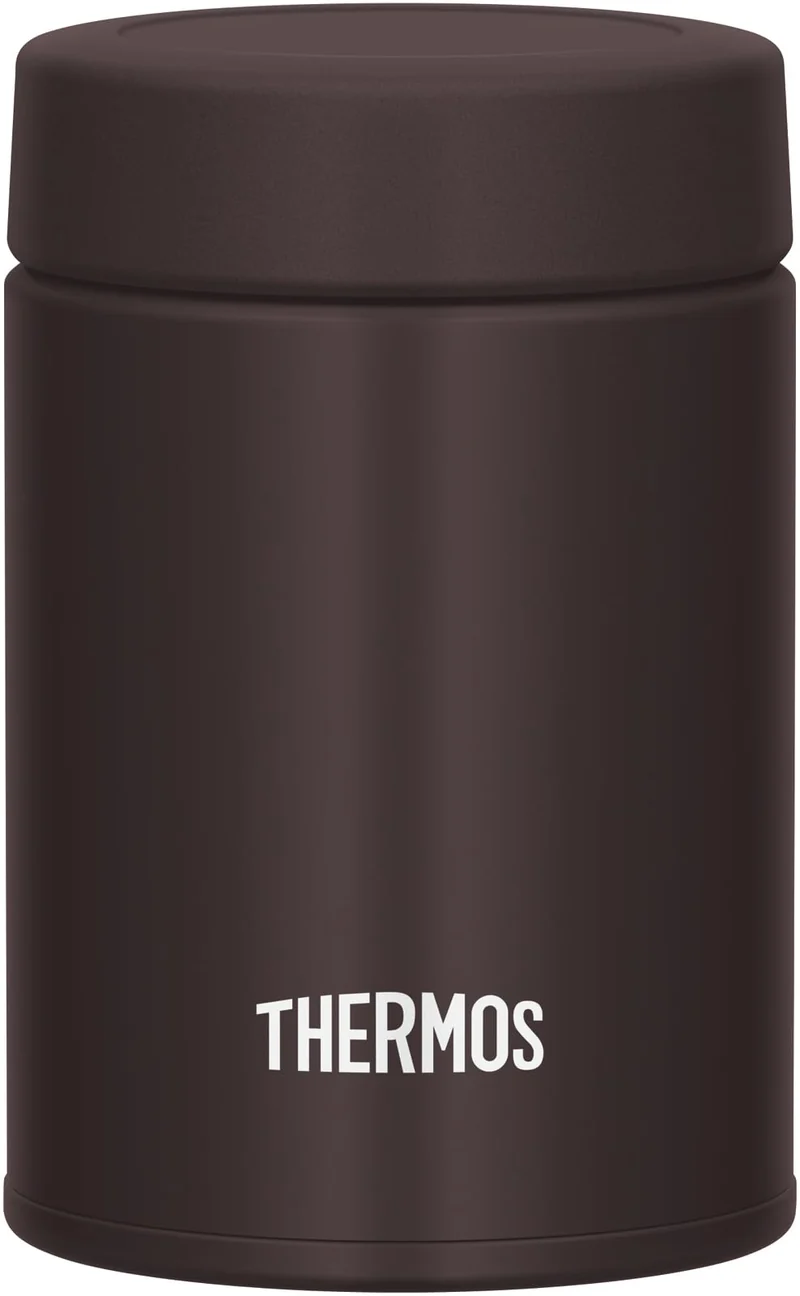 Thermos Compact 200ml Vacuum Insulated Soup Jar Dark Brown Easy to Clean Gentle Mouth Design JBZ-201 DBW