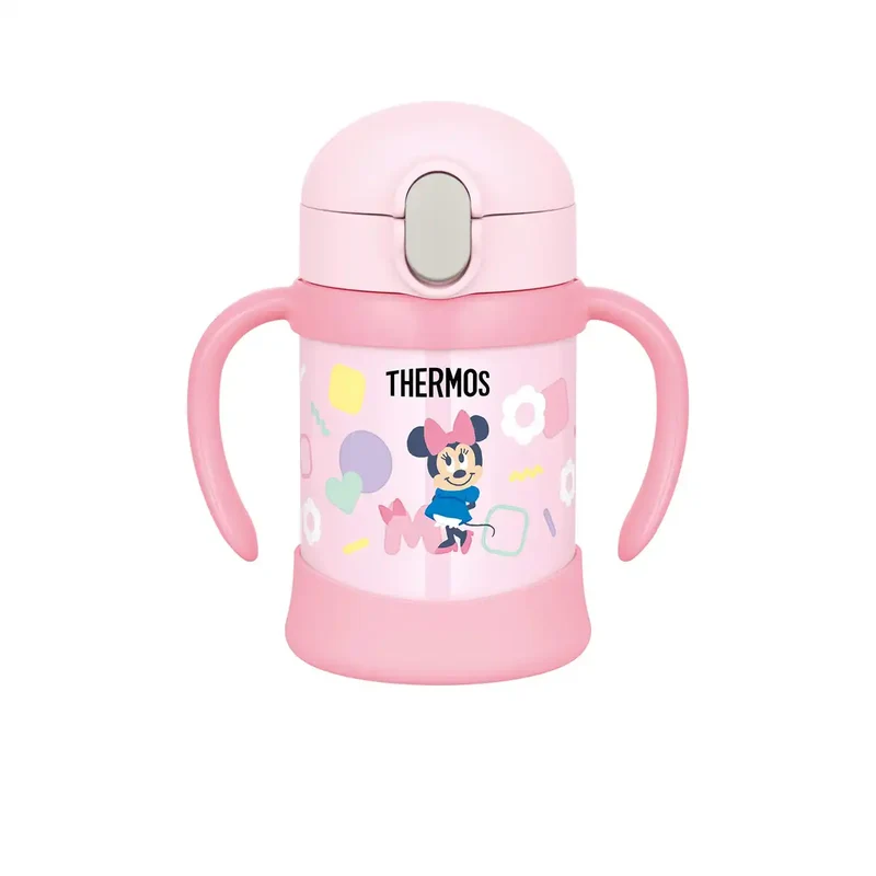 Thermos Minnie 250ml Vacuum Flask Baby Straw Mug in Pink Fjl-250Ds