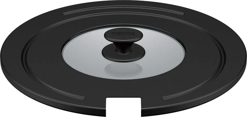 Thermos 26/28cm Black Frying Pan Lid with Detachable Handle Kle-001 Bk