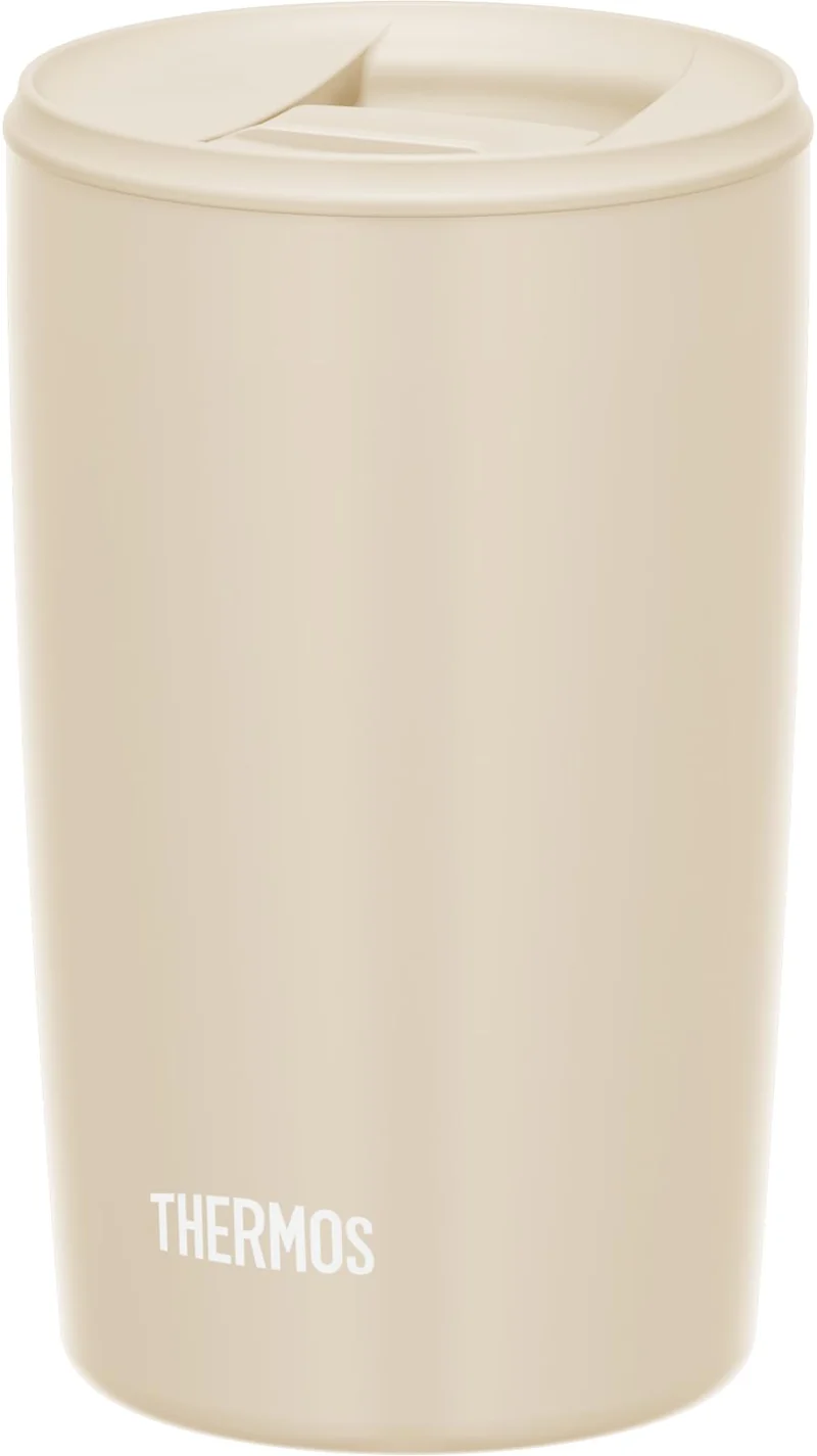 Thermos Beige Vacuum Insulated 400ml Tumbler with Lid Dishwasher Safe - JDP-401 BE