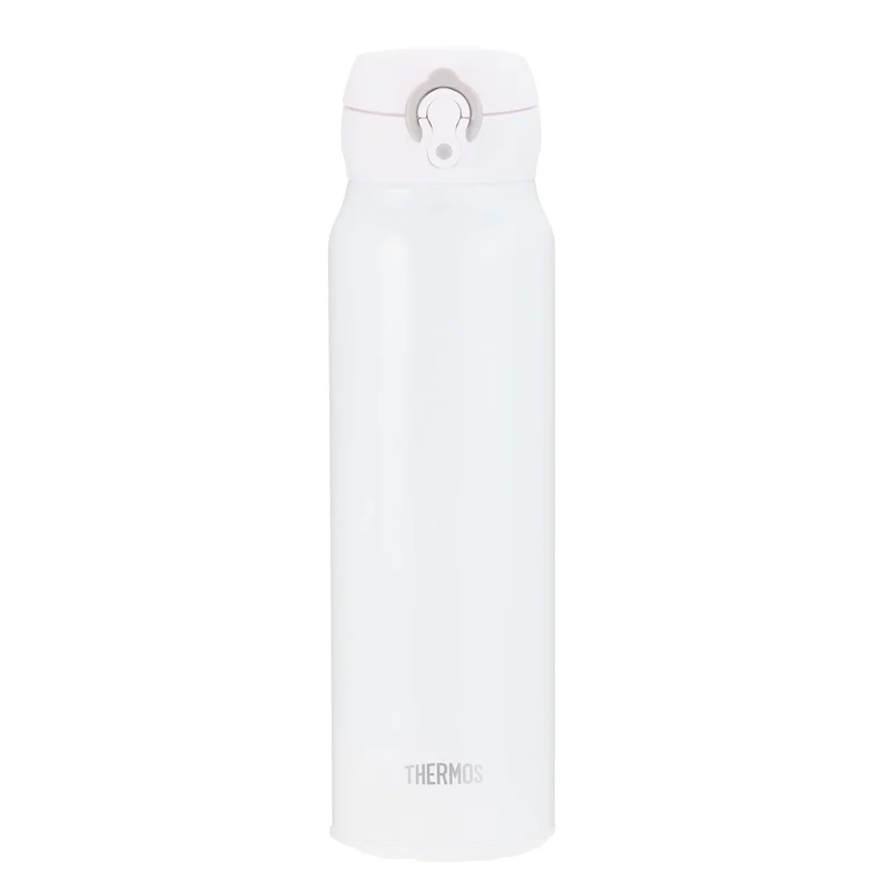 Thermos 750ml Vacuum Insulated Water Bottle Mobile Mug in White Gray