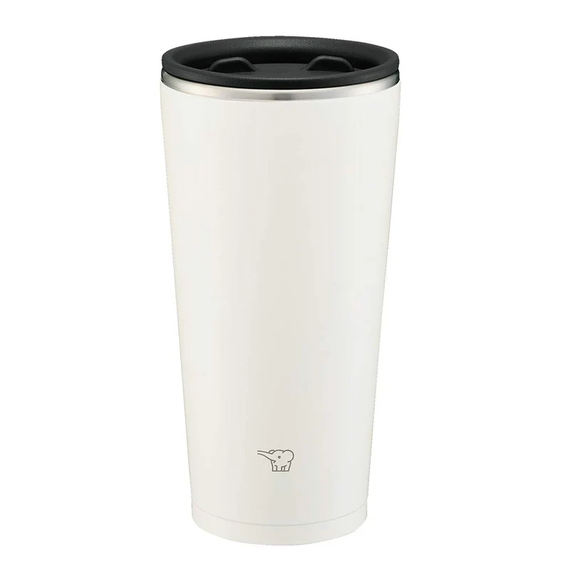 Zojirushi 450ml Stainless Steel Tumbler SX-FA45-WM Rotating Lid Keeps Drinks Hot/Cold Pale White