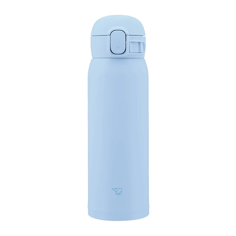 Zojirushi SM-WS48-AM Stainless Steel Water Bottle One-Touch 480ml Airy Blue