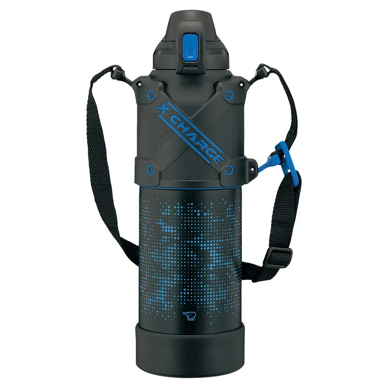 Zojirushi Stainless Steel 1.5L Sports Water Bottle - Easy Clean Large Capacity Blue Black
