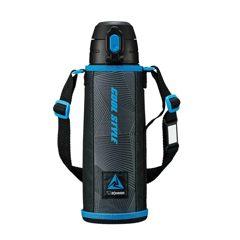 Zojirushi Stainless Steel 820ml 2-Way Water Bottle for Field Trip and School in Black Blue