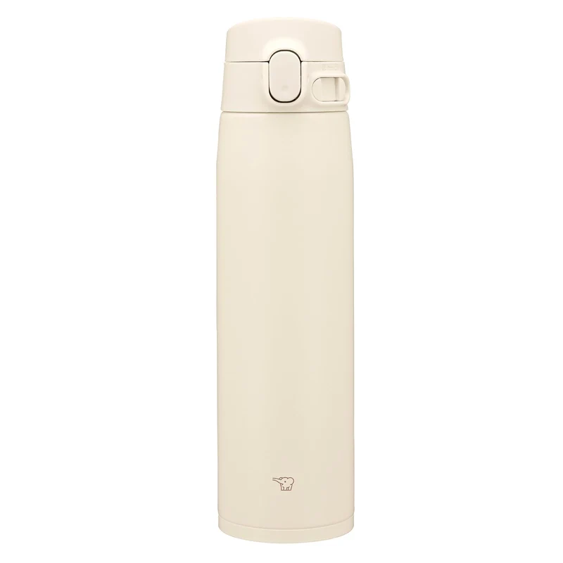 Zojirushi Large Capacity Stainless Steel Water Bottle 720ml One-Touch Sand Beige