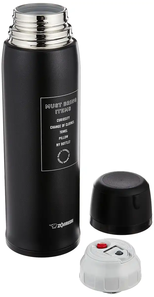 Zojirushi 1.03L Insulated Black Stainless Steel Water Bottle With Cup SJ-JS10-BA