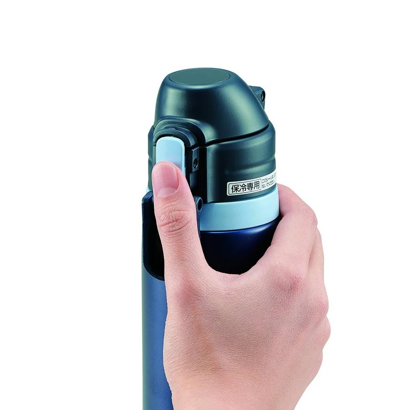 Zojirushi 0.52L Stainless Steel Water Bottle Navy Sports Type with Cool Straw Sd-Cs50-Ad