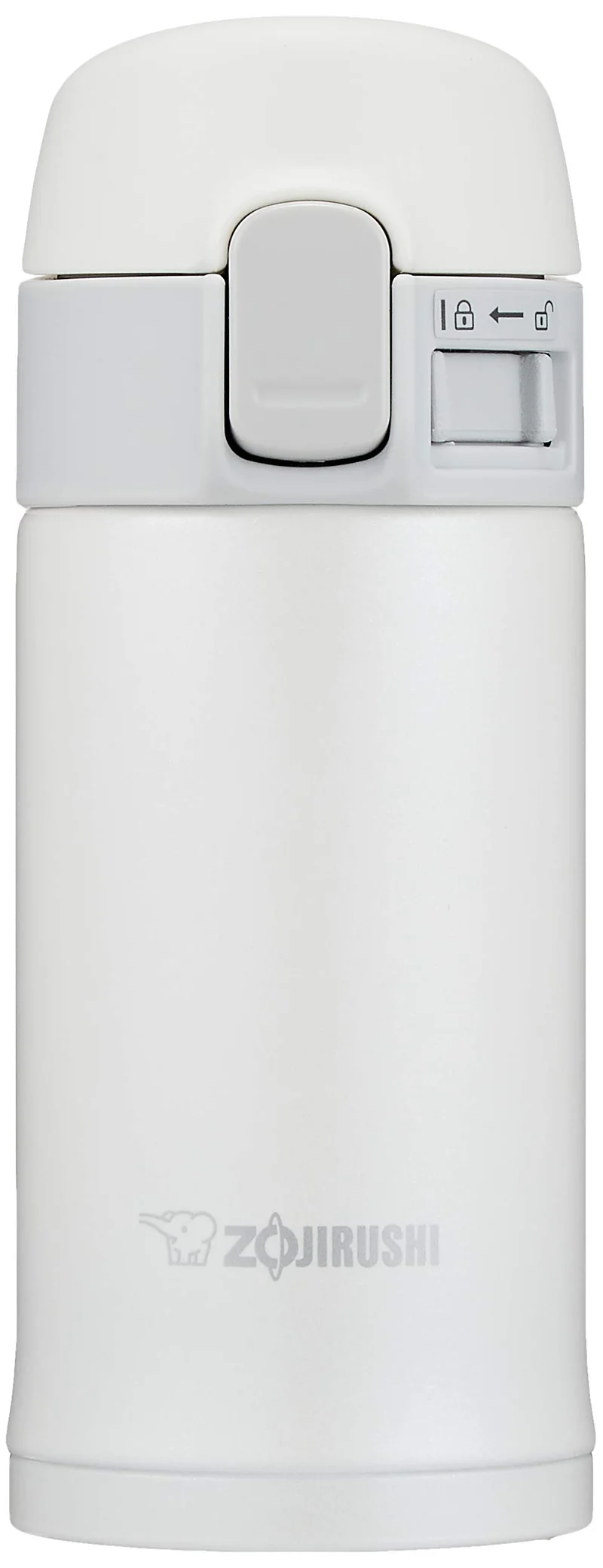 Zojirushi 200ml Stainless Steel Direct Drinking Water Bottle One-Touch Open White