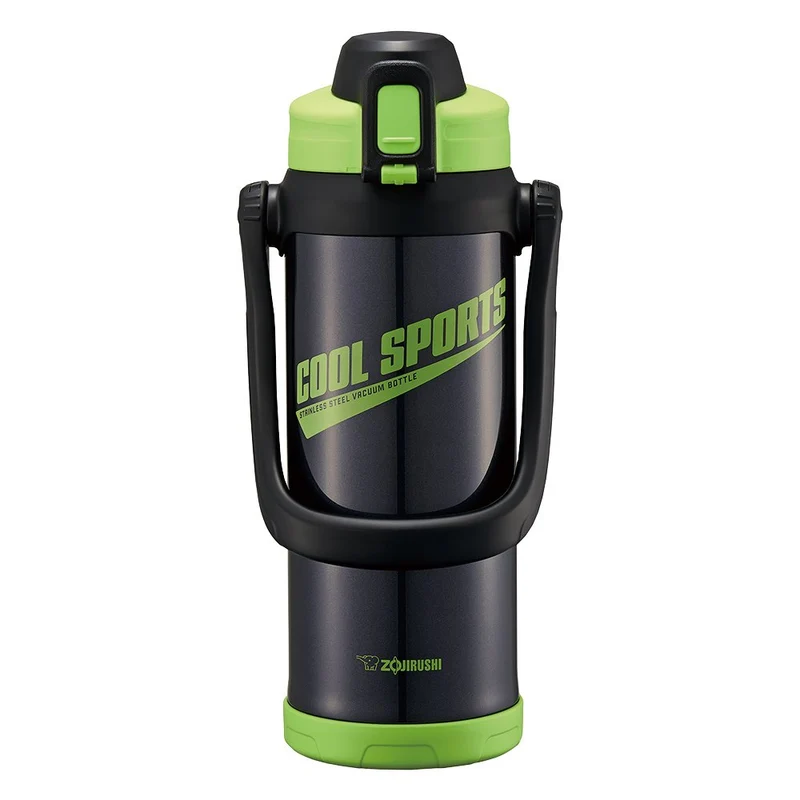 Zojirushi 2.0L Stainless Steel Sports Water Bottle Direct Drinking Green Black Sd-Bc20-Bg