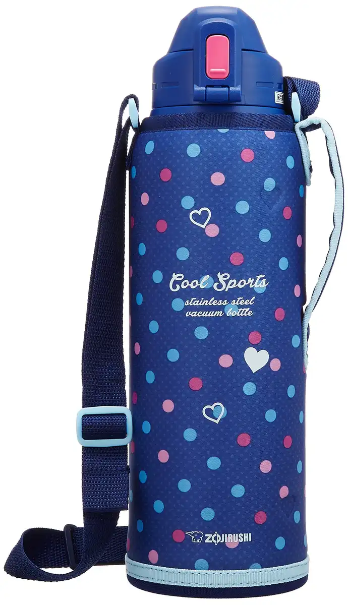 Zojirushi 1.55L Stainless Steel Direct Drinking Water Bottle Sports Type Navy Dot