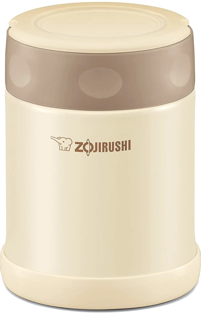 Zojirushi 25-Ounce Stainless Steel Off-White Food Jar SW-EAE35AB & SW-FCE75CC