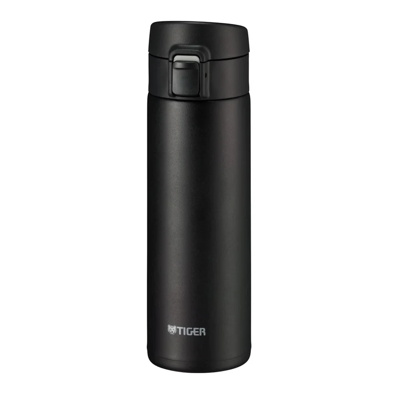 Tiger Vacuum Insulated Stainless Steel Flask 480ml Lightweight Bottle Hot and Cold Preservation - Black