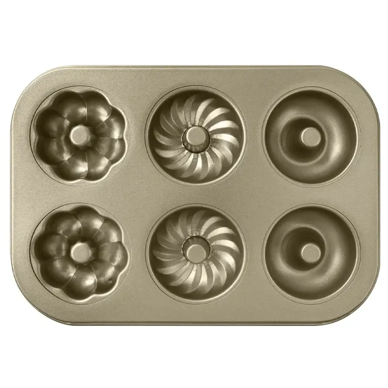 Hoya Ponyoo Donut Mold Set Of 6 - Silicone Cake Mold Candy Mold Non-Sticky Easy To Clean Japan - Cupcake Bagel Mold (Donut Shape)