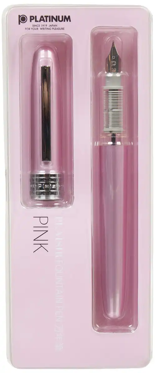 Platinum Plaisir Fine Point #21 Pink Fountain Pen - Gift Pack Edition