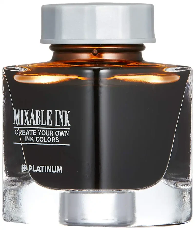 Platinum Fountain Pen with Mixable Earth Brown Bottle Ink Inkm-1000-62