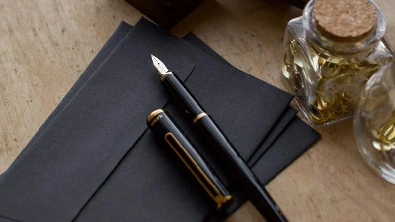 Platinum Bisaku 14K Black Fine Point Fountain Pen Ptl-5000A#1-2