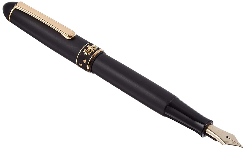 Platinum Fountain Pen #3776 with Higo Zogan Sakura Medium Point PTB-30000Z#95-3