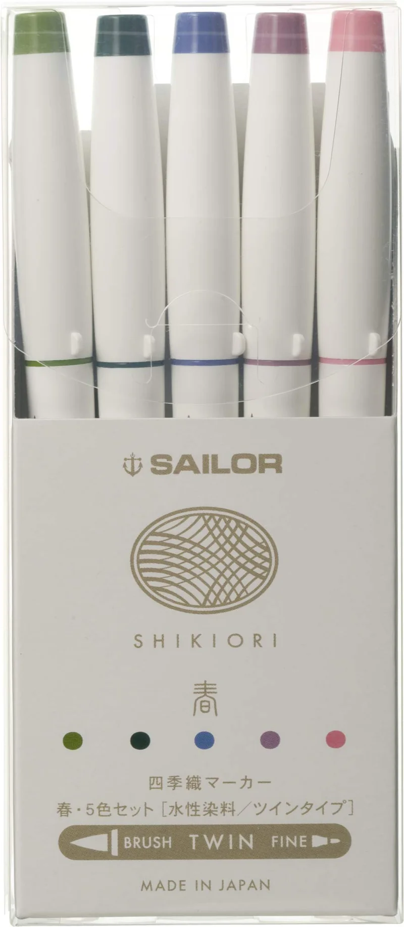 Sailor Fountain Pen Four Seasons Spring 5-Color Water-Based Set Model 25-5101-001