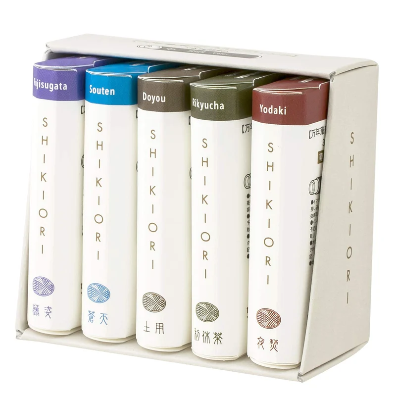 Sailor Fountain Pen 13-1750-002 with Four Seasons 5-Color Summer Ink Cartridge Set