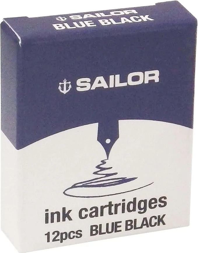 Sailor Fountain Pen with Blue Black Cartridge Ink Model 13-0402-144