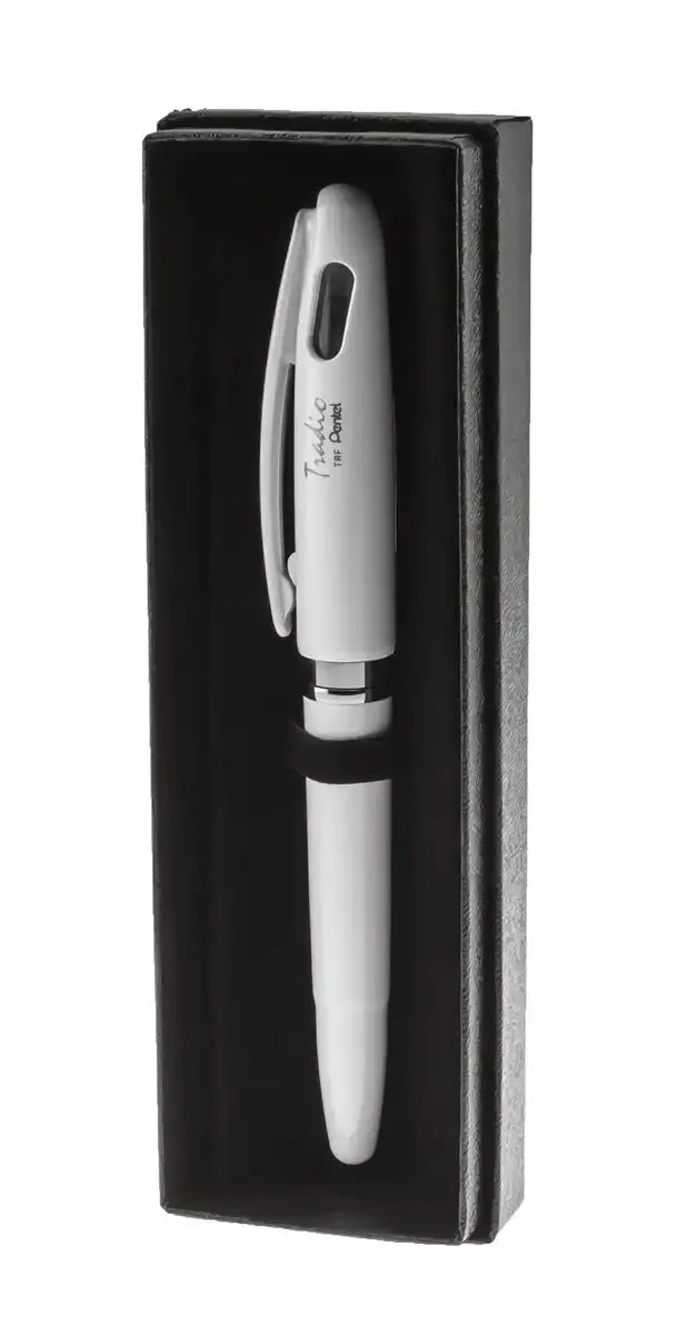 Pentel Tradio Fountain Pen White Barrel Blue Ink Japan Gift Box 1 Pack