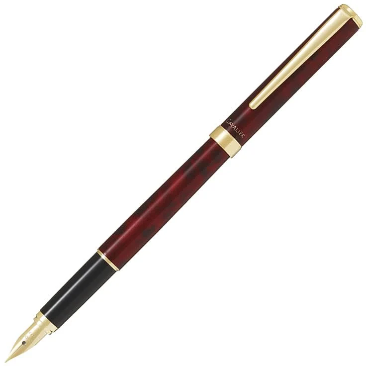 Pilot Fountain Pen Cavalier Black & Red Fcan-5Sr-Brm Japan (Medium Point)