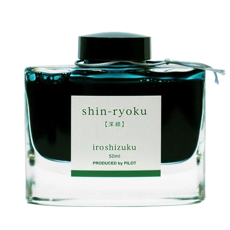 Pilot Iroshizuku Shinryoku 50ml Fountain Pen Ink - Deep Green Color
