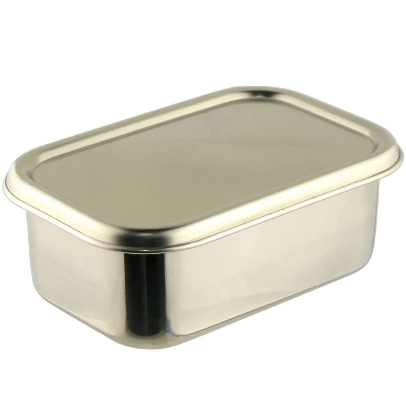Nagao Tsubamesanjo Deep Type Bat Set 17.9Cm Lid Square Storage Japan 18-8 Stainless Steel No.1