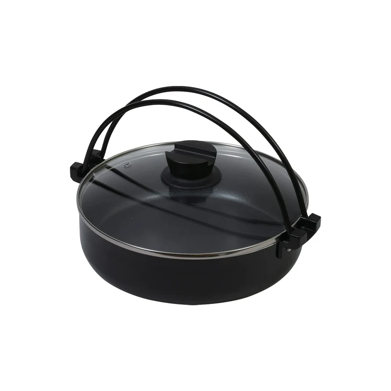 Pearl Metal Kinzoku Pot Sukiyaki 26Cm Glass Lid Ih Compatible Japan Home Set Hb-5857