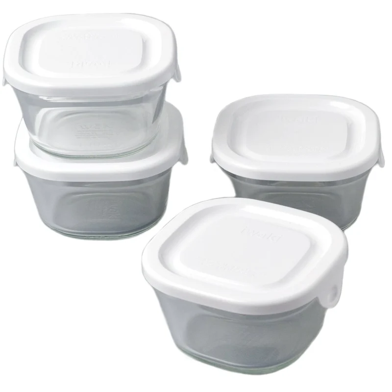 Iwaki Heat Resistant Glass Pack & Range Petite White 220Ml Set Of 4 Japan Skc3200-W4