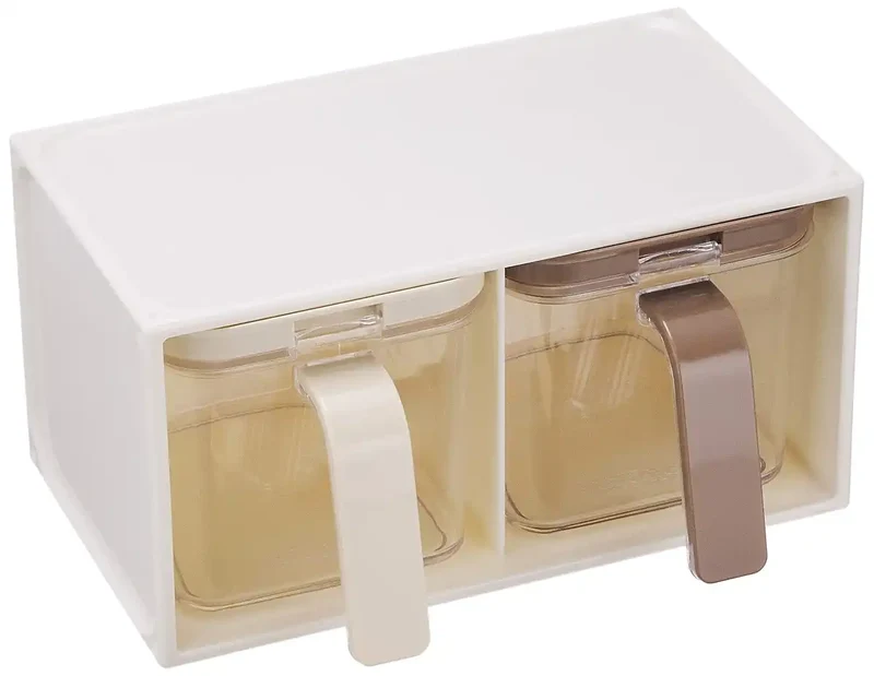 Pearl Metal Kinzoku Seasoning Stocker Set Of 2 - Clove Hb-1034