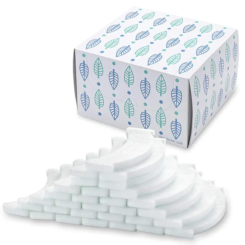 Sanko Mitsuba Toilet Stain Prevention Pad 30Pcs Japan Clean Odor Prevention White Leaf Box Aa-21 6X17Cm