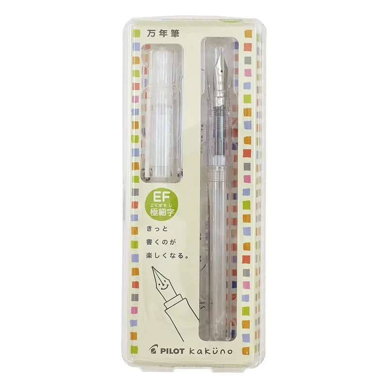 Pilot Kakuno Transparent Fountain Pen with Extra Fine Nib (EF)