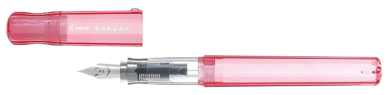 Pilot Kakuno M Red Fountain Pen - Elegant Pilot Writing Instrument