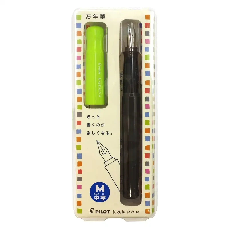 Pilot Kakuno M Light Green Fountain Pen - FKA1SRLGM Model by Pilot
