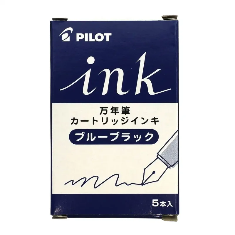 Pilot Blue-Black Fountain Pen Ink Cartridges 5-Piece Pack IRF-5S-BB