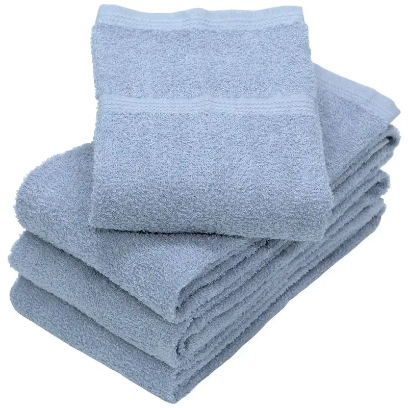 Hiorie Big Face Towel Set Of 4 - 40X100Cm Daily Towel - Senshu Towel - Blue