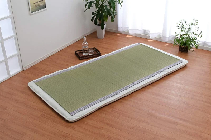 Ikehiko Corporation Gray Hiba Processing Rug Rush Sheets 88X180Cm #6508009